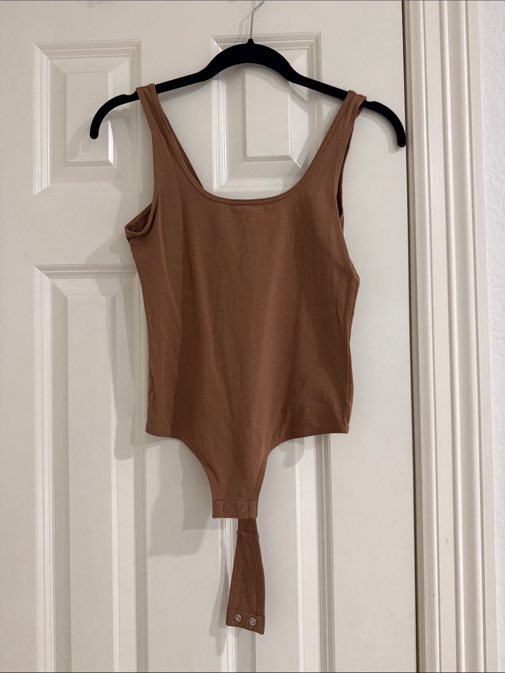 Women's Sleeveless Snap-Closure Cotton Bodysuit - Brown